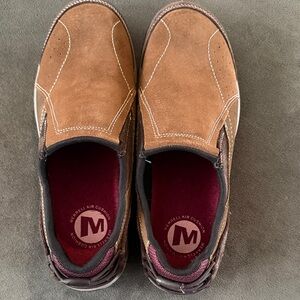 Merrell Brown Suede Slip-On Loafers